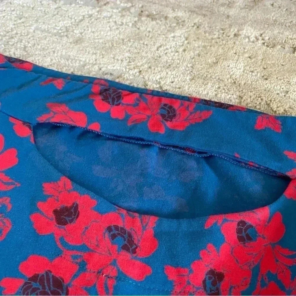 Free People Blue Red Floral 